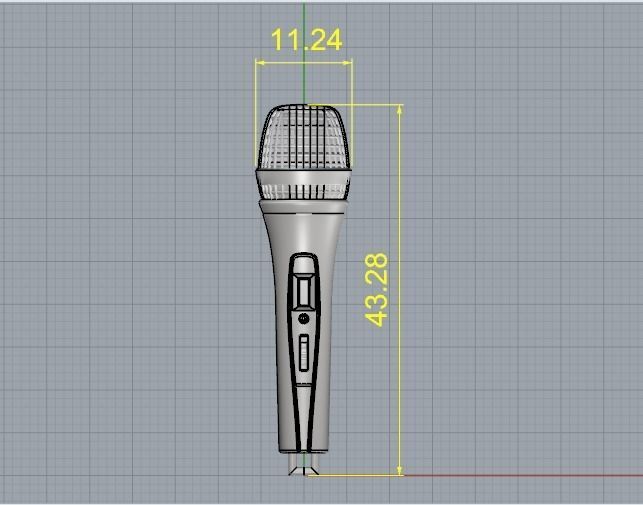 Microphone Model 1822 3D print model_5