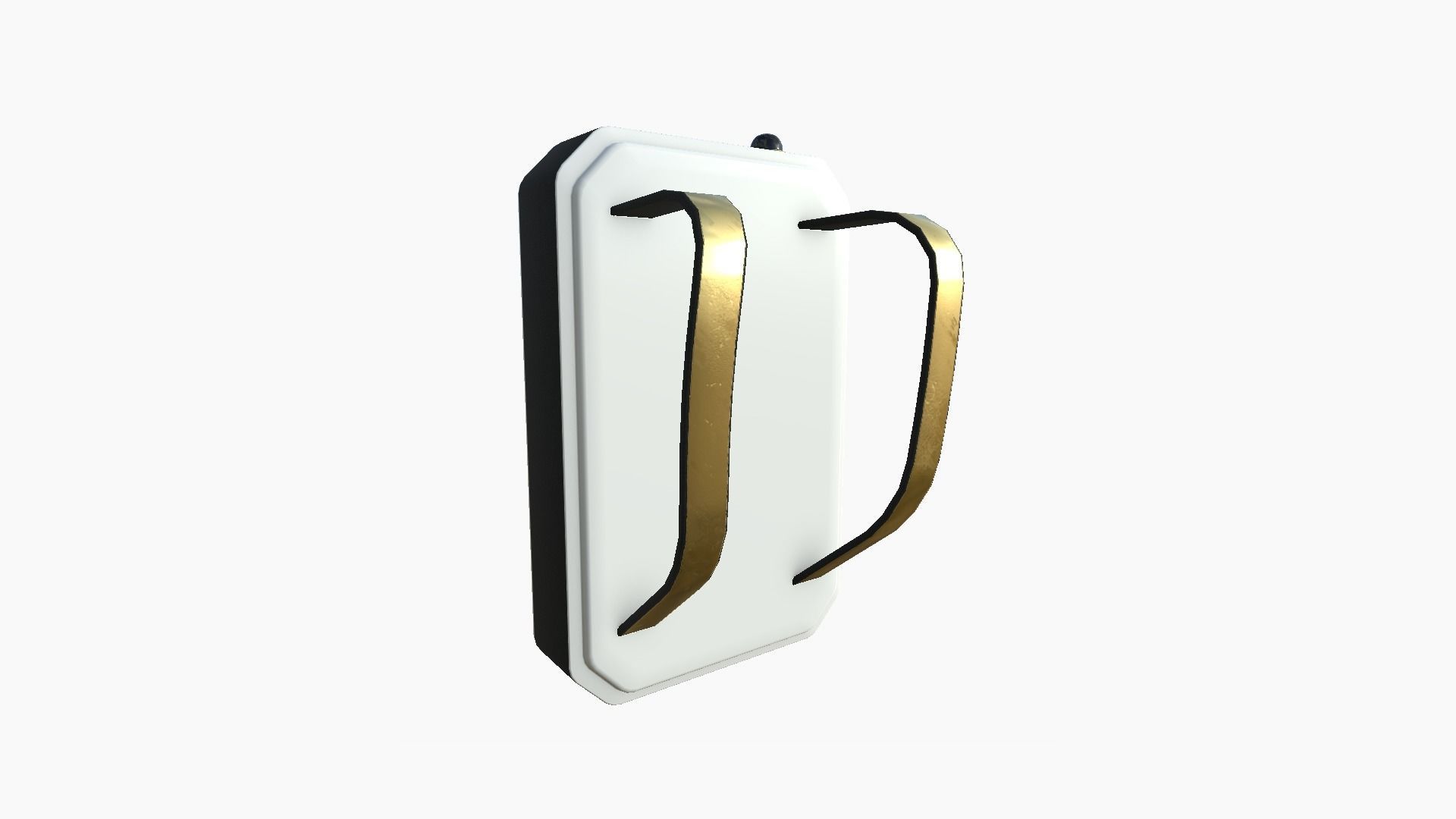 SciFi Backpack I04 White Gold - Fashion Character Design Low-poly 3D model_4