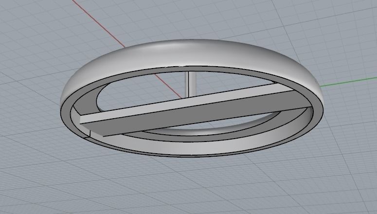 Pendant with pearl stone Model 1844 3D print model_4