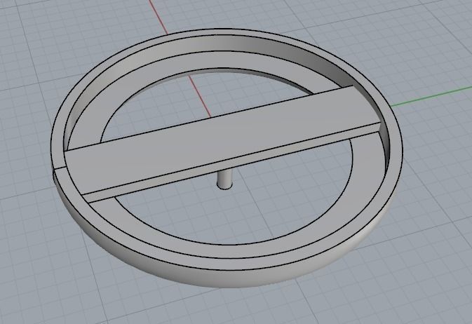 Pendant with pearl stone Model 1844 3D print model_3