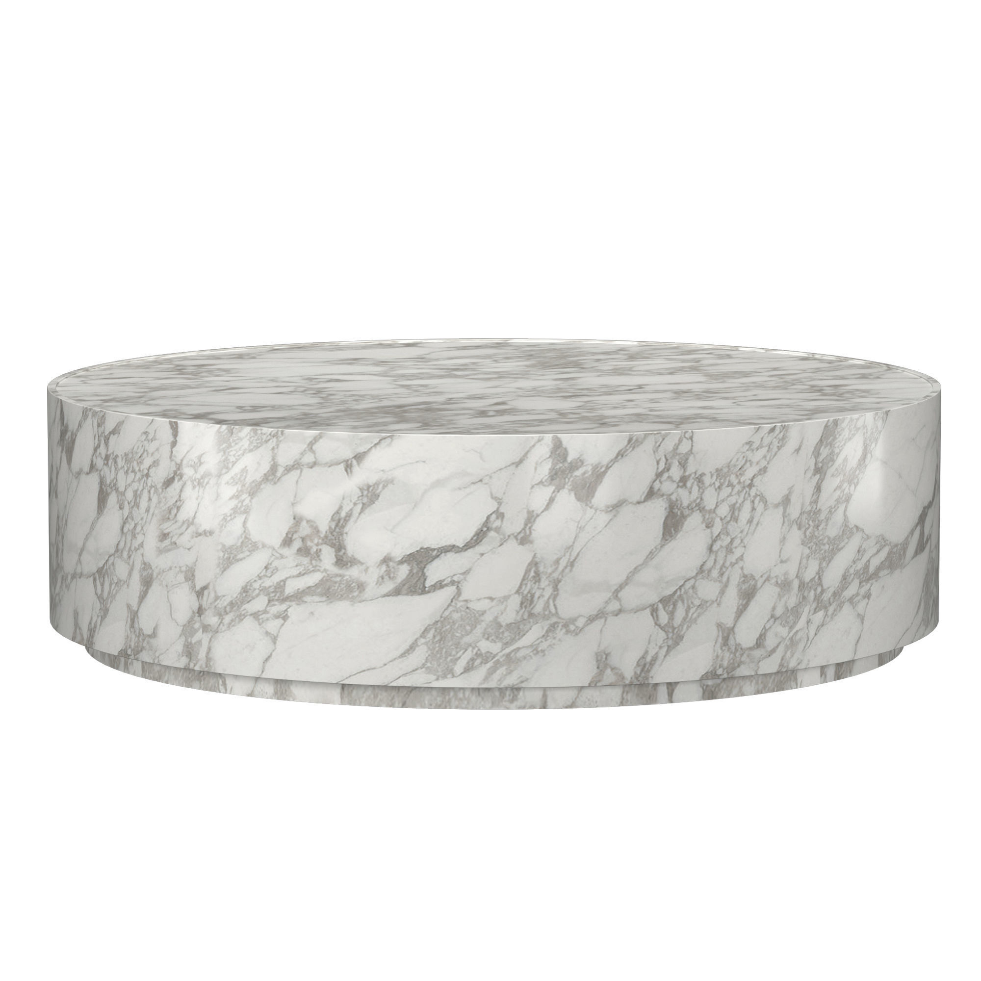 ITALIAN TRAVERTINE PLINTH ROUND COFFEE TABLE 3D model_4