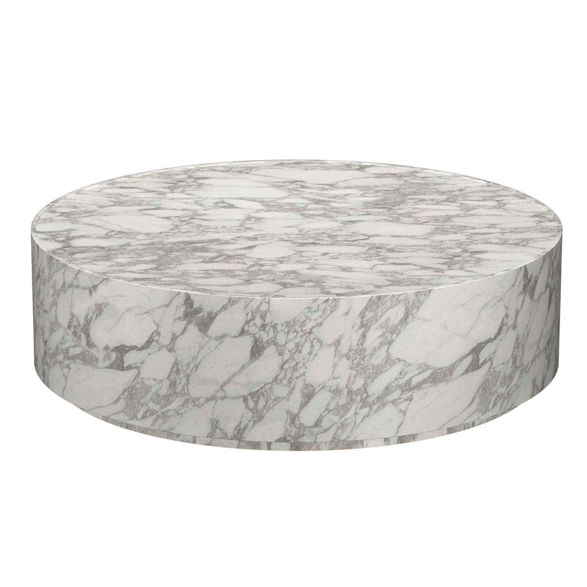 ITALIAN TRAVERTINE PLINTH ROUND COFFEE TABLE 3D model_3