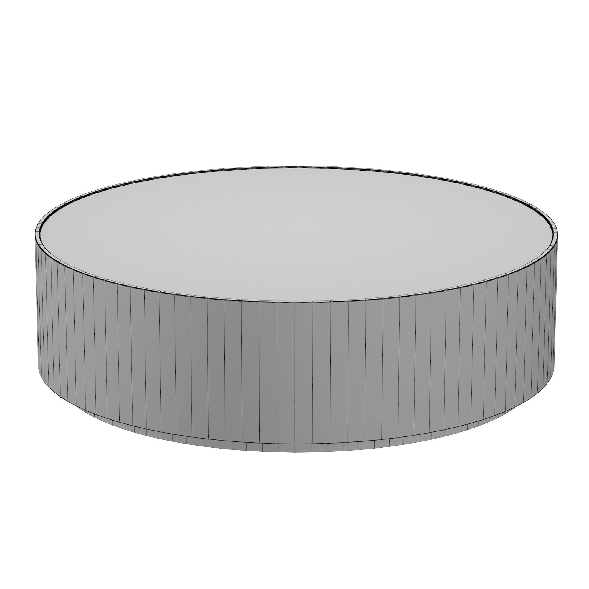 ITALIAN TRAVERTINE PLINTH ROUND COFFEE TABLE 3D model_5