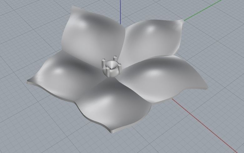 Leaf pendant Model 1858 3D print model_2