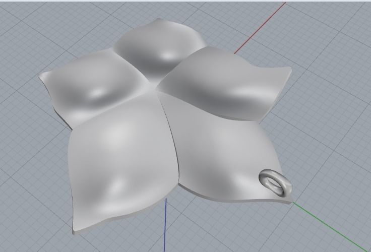 Leaf pendant Model 1858 3D print model_4