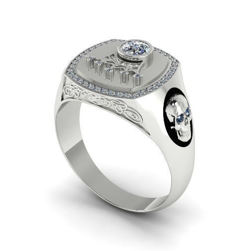 Crown ring Model 1856 3D print model_1