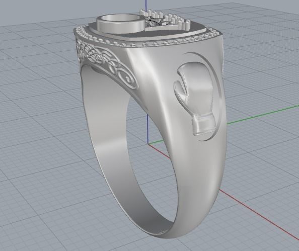 Crown ring Model 1856 3D print model_5