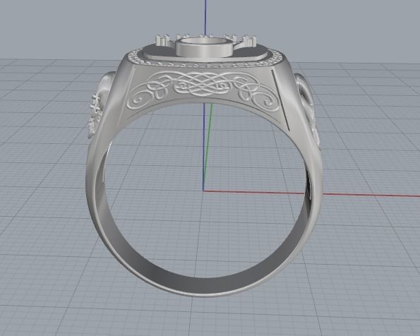 Crown ring Model 1856 3D print model_2