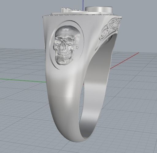 Crown ring Model 1856 3D print model_4