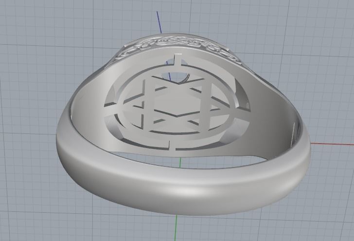 Crown ring Model 1856 3D print model_6