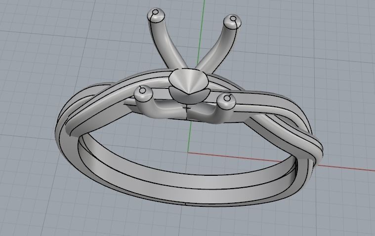Soliter ring Model 1852 3D print model_2