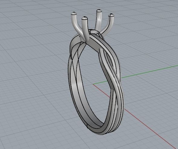 Soliter ring Model 1852 3D print model_3