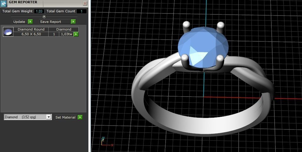 Soliter ring Model 1852 3D print model_7