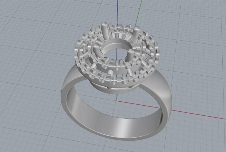 Ring Model 1868 3D print model_2