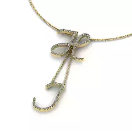 Pendant Letter H J Model 1863