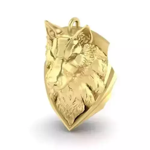 Wolf head Pendant Model 1862