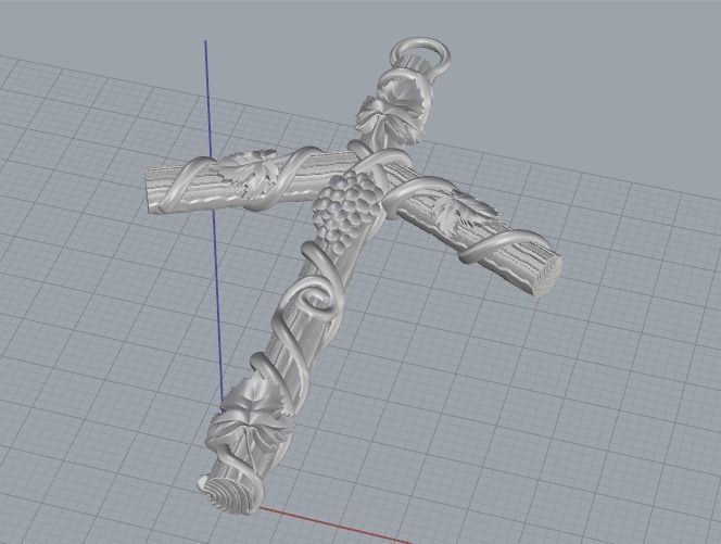 St Ninos cross Model 1861 3D print model_3