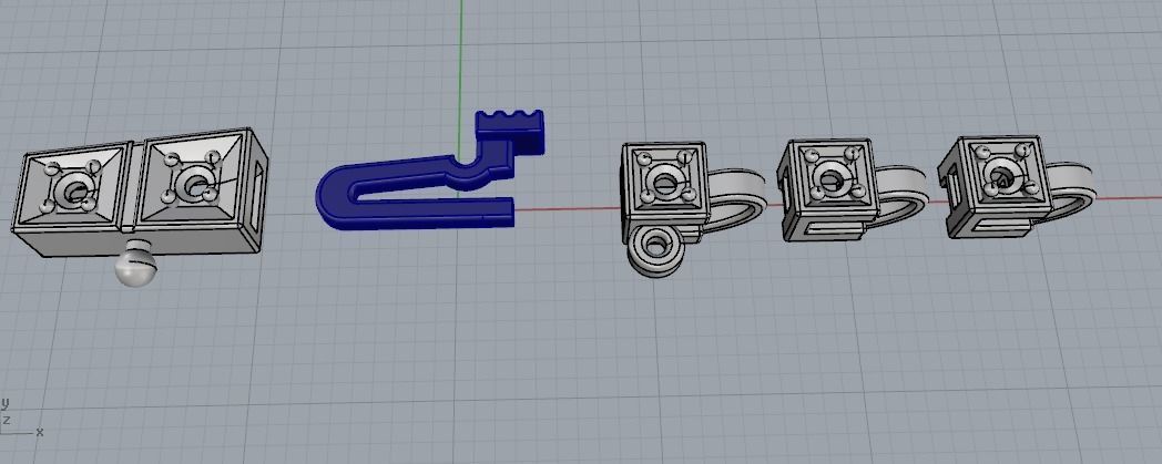 Bracelet Tenis Model 1873 3D print model_2