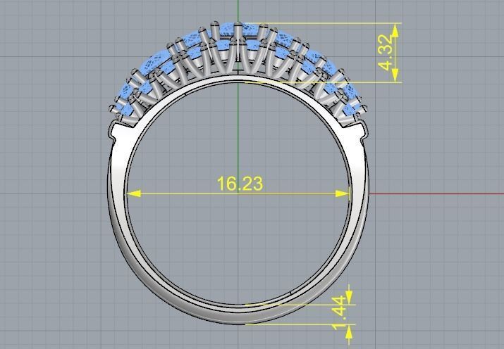 Ring 16mm Model 1871 3D print model_7