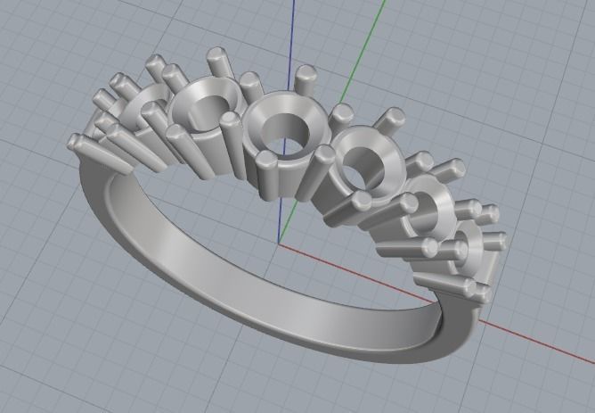 Ring 16mm Model 1869 3D print model_3