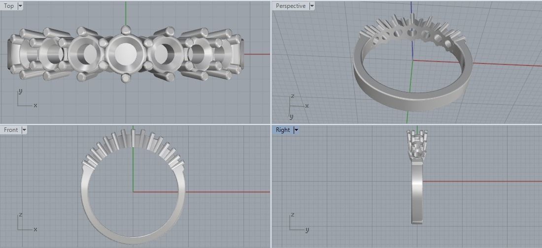 Ring 16mm Model 1869 3D print model_4