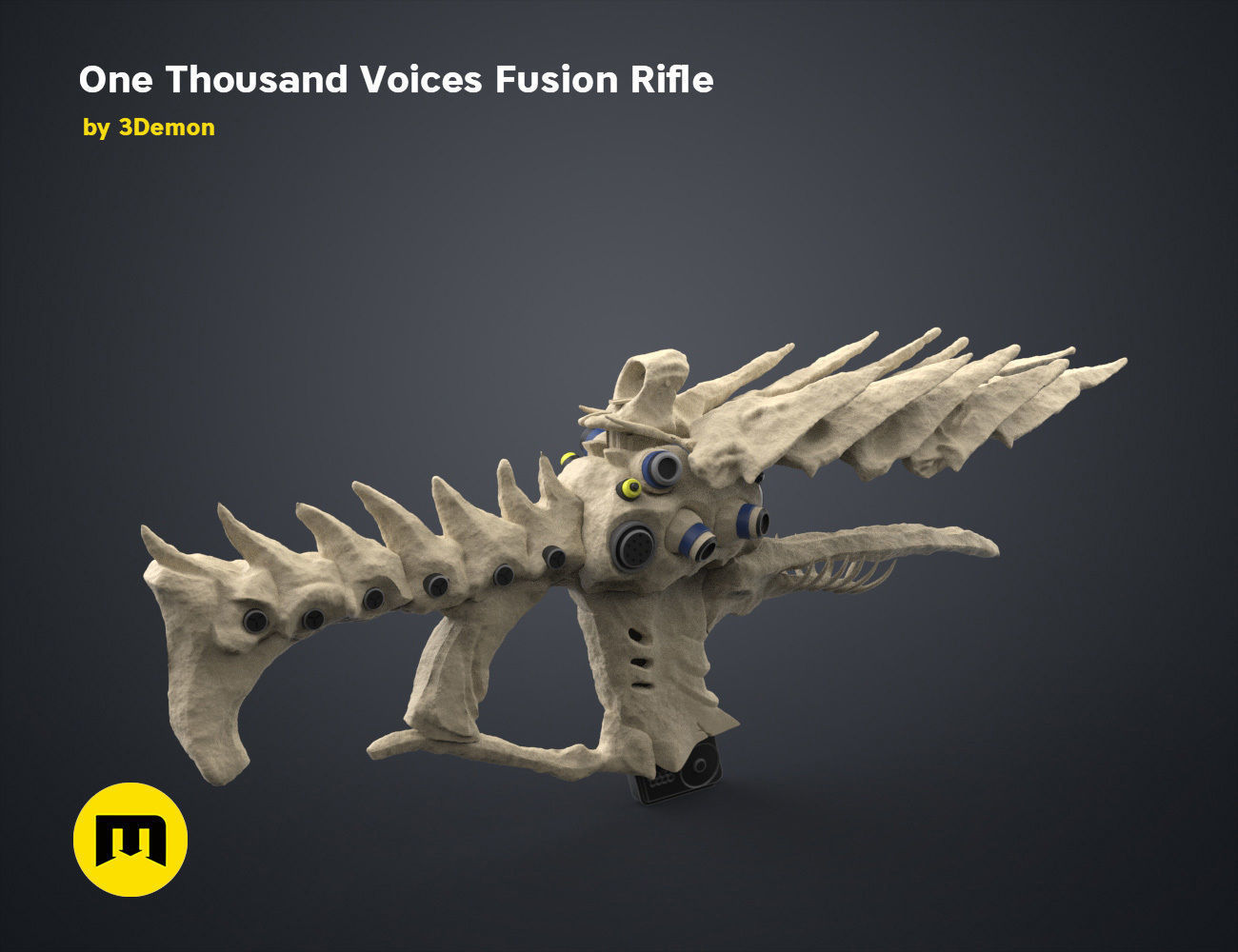 One Thousand Voices Fusion Rifle 3D print model_22