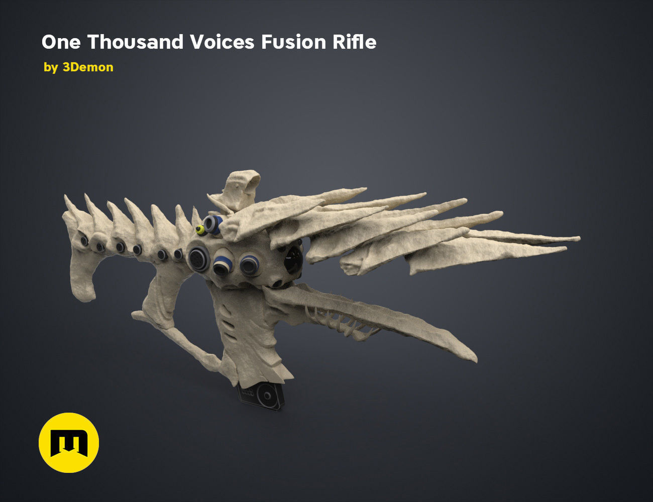 One Thousand Voices Fusion Rifle 3D print model_1