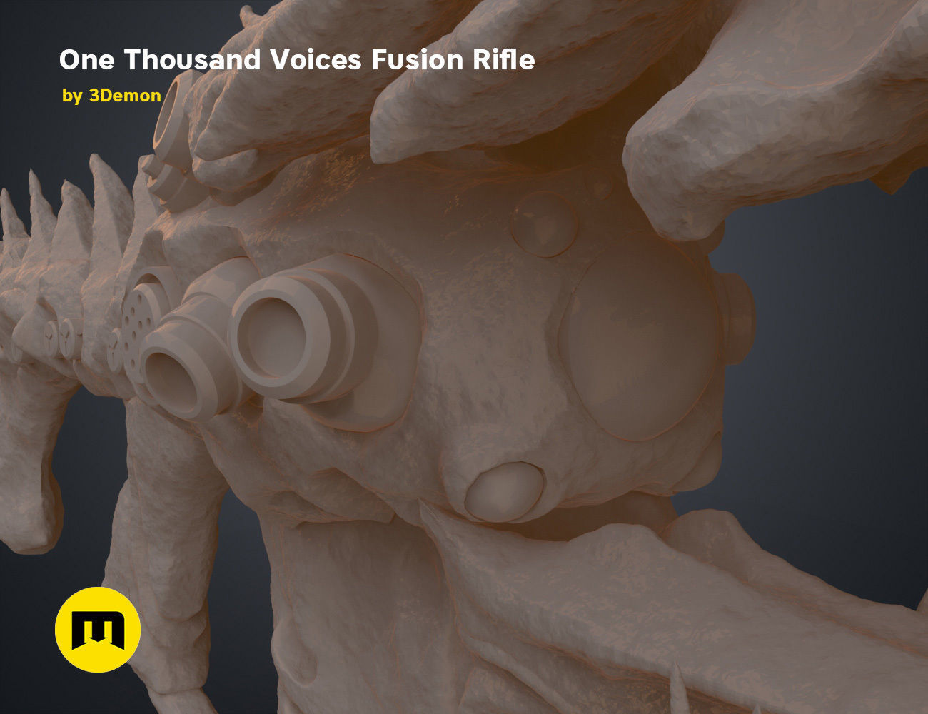 One Thousand Voices Fusion Rifle 3D print model_10