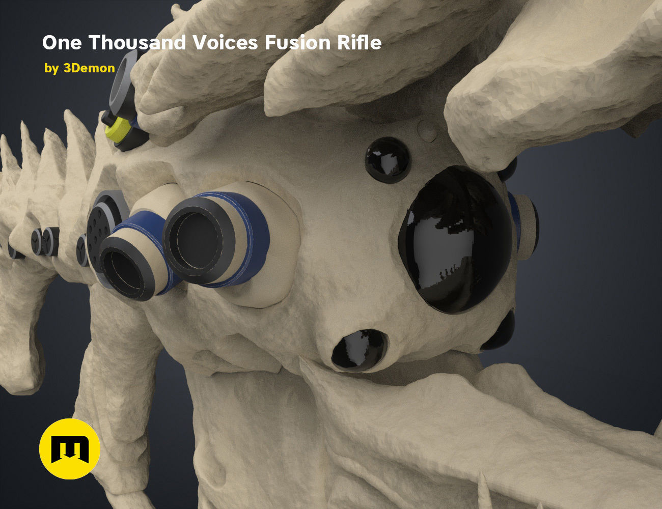 One Thousand Voices Fusion Rifle 3D print model_4