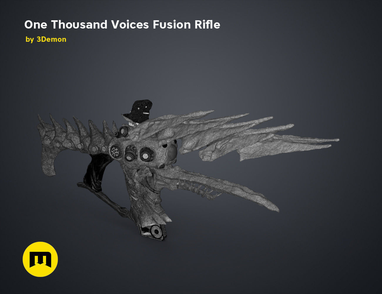 One Thousand Voices Fusion Rifle 3D print model_9