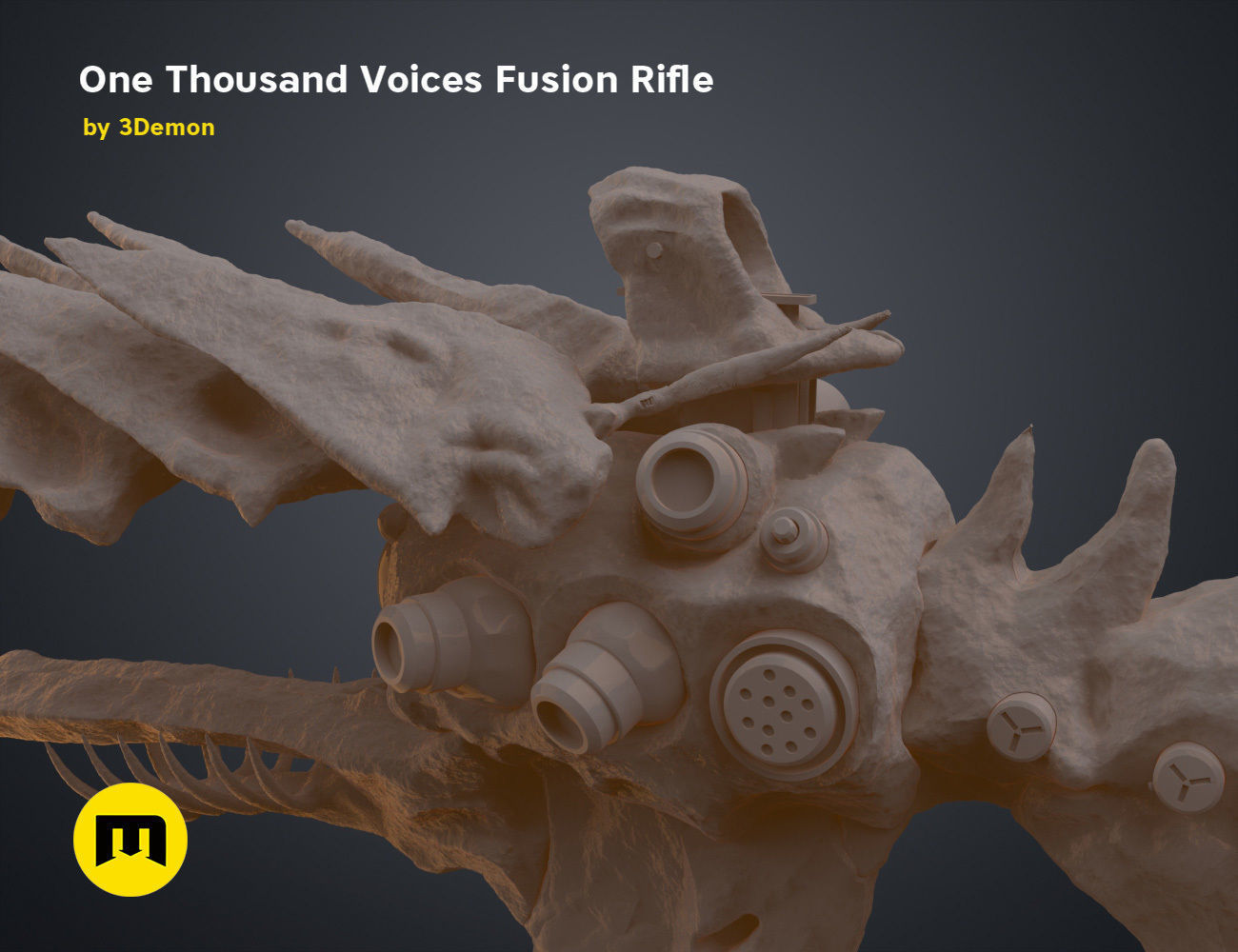 One Thousand Voices Fusion Rifle 3D print model_12