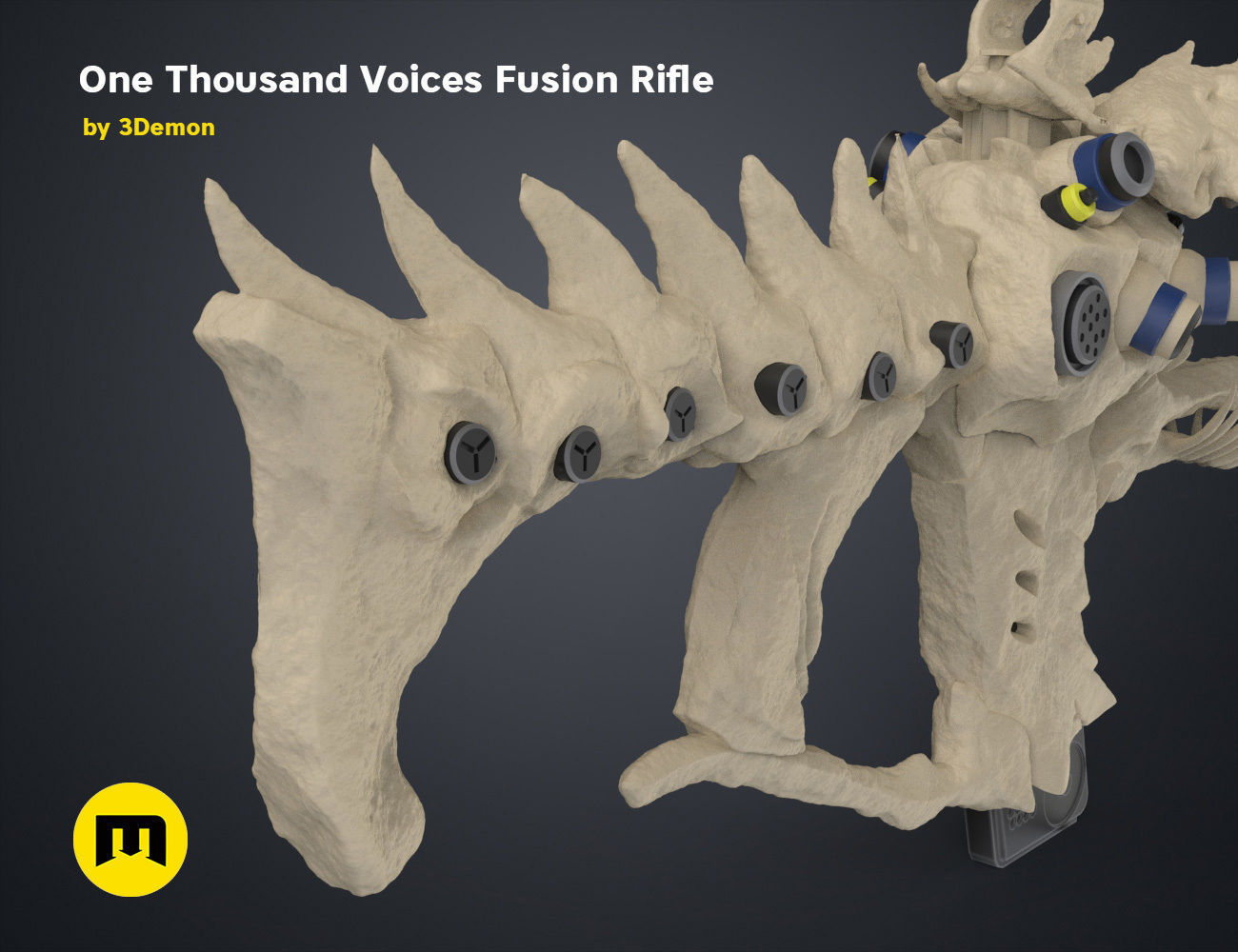 One Thousand Voices Fusion Rifle 3D print model_3