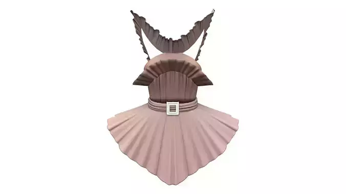 Brown Mini Hout Couture Dress