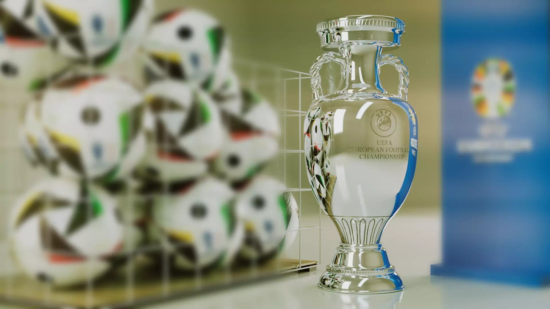 Euro cup Football 3D model