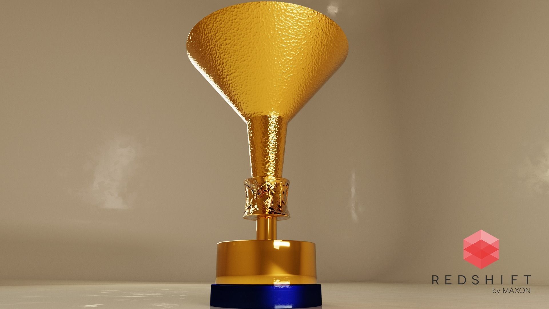 Serie A trophy 3D model_6