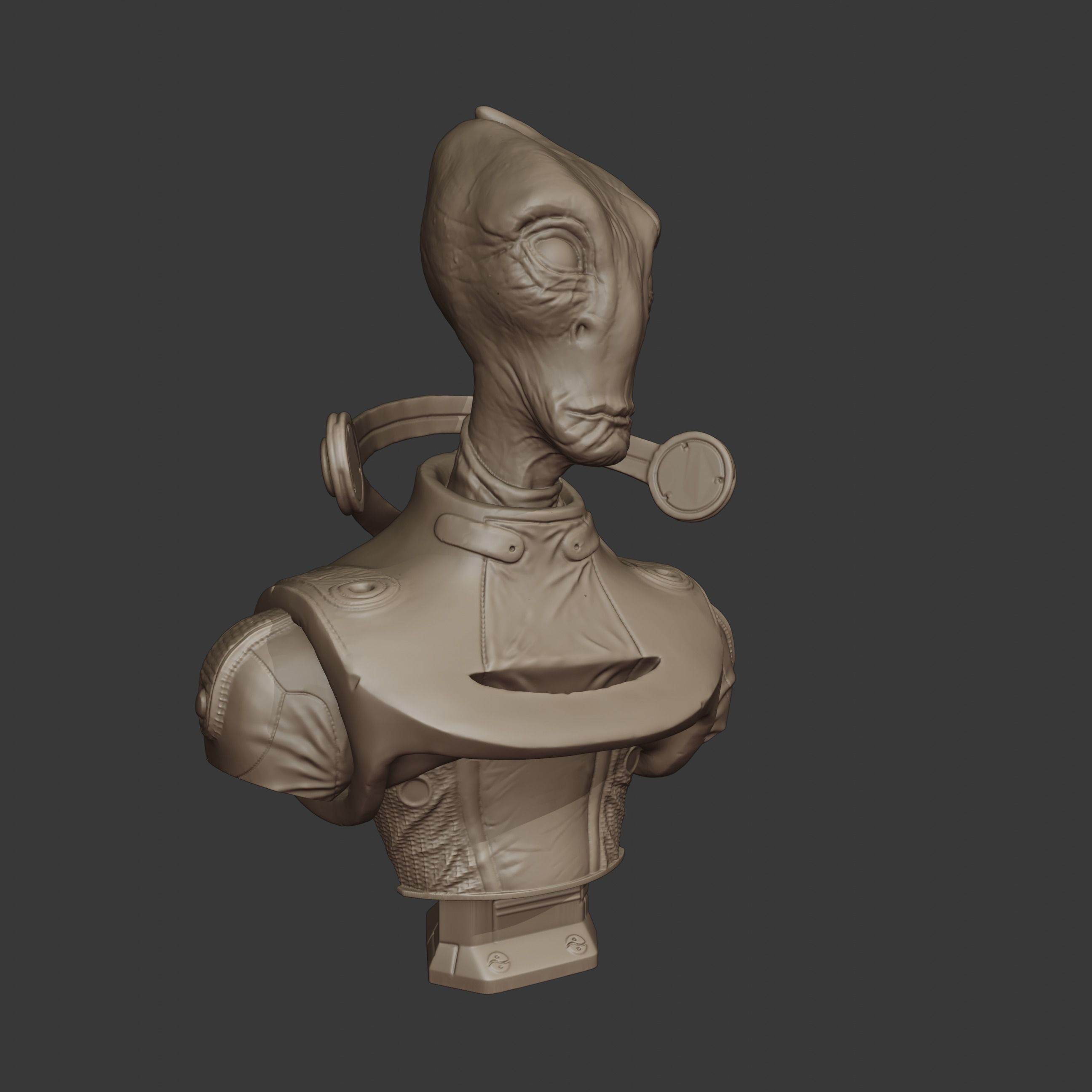 Mordin Solus  Mass Effect Bust 3d printing 3D print model_24