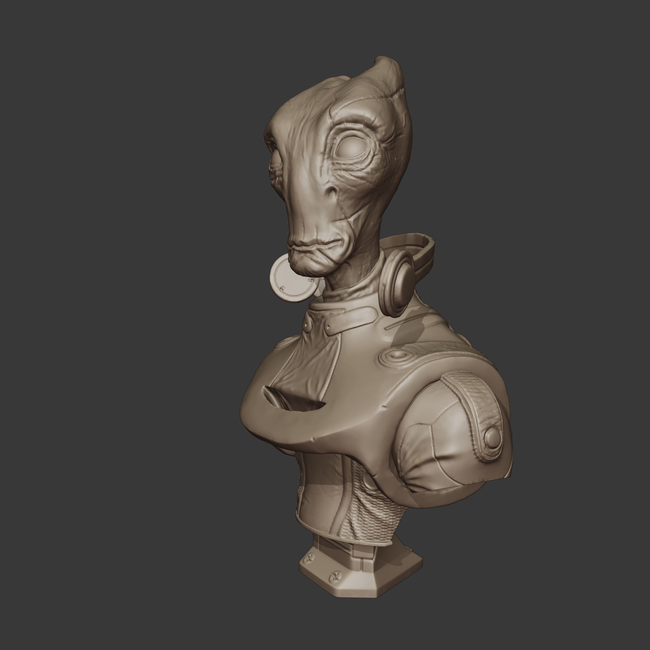 Mordin Solus  Mass Effect Bust 3d printing 3D print model_18