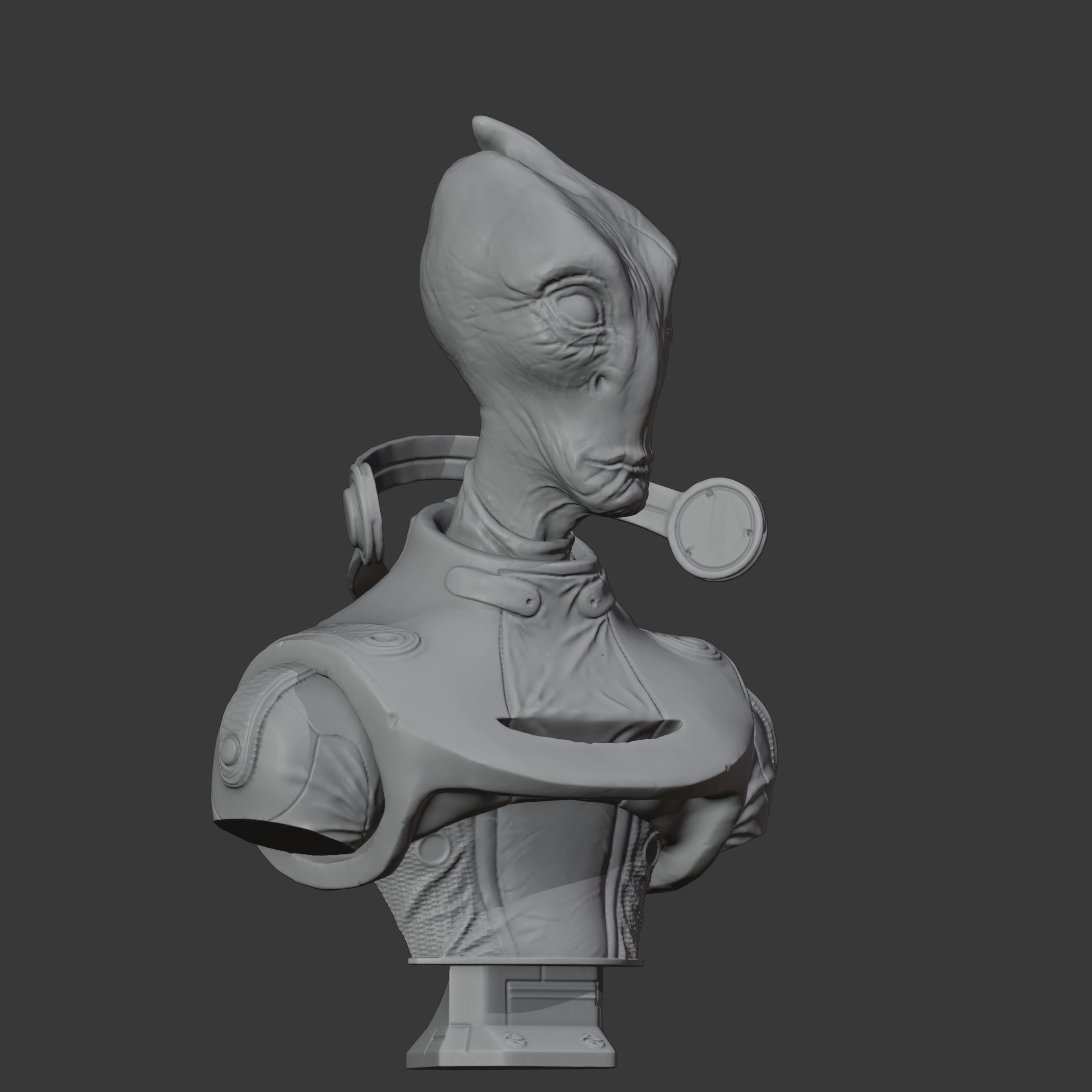 Mordin Solus  Mass Effect Bust 3d printing 3D print model_8
