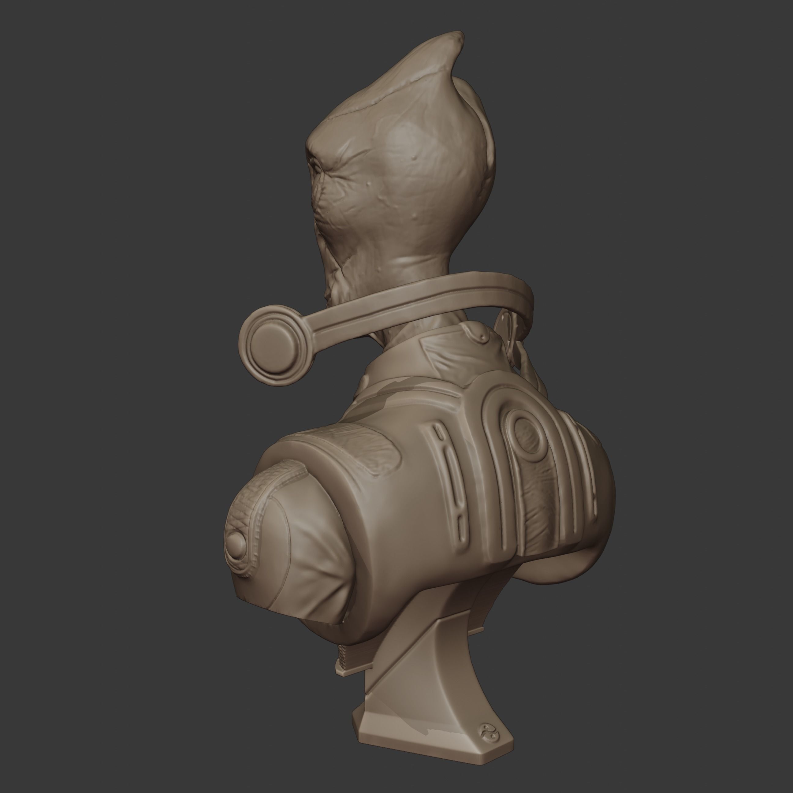 Mordin Solus  Mass Effect Bust 3d printing 3D print model_20