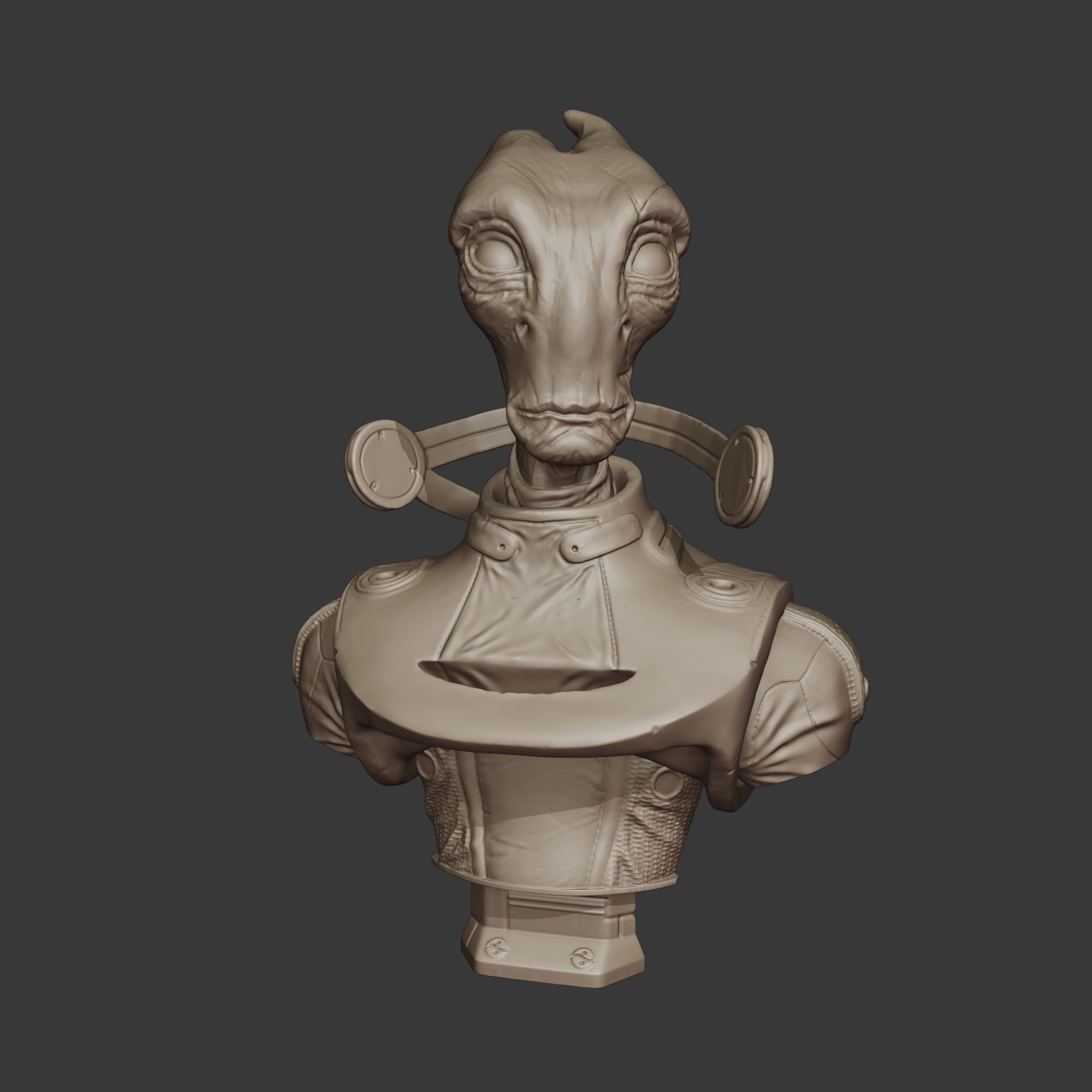 Mordin Solus  Mass Effect Bust 3d printing 3D print model_17