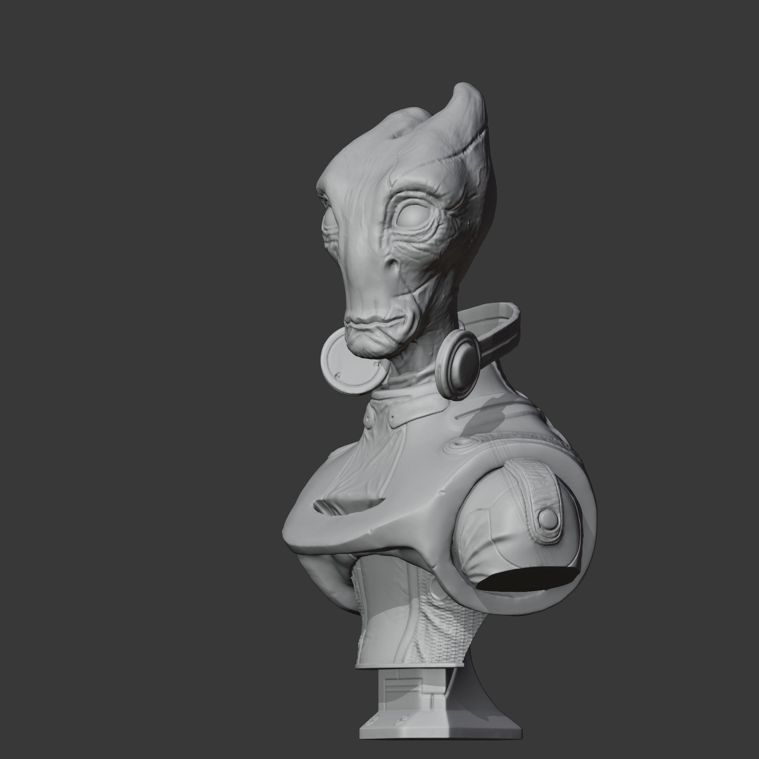 Mordin Solus  Mass Effect Bust 3d printing 3D print model_9