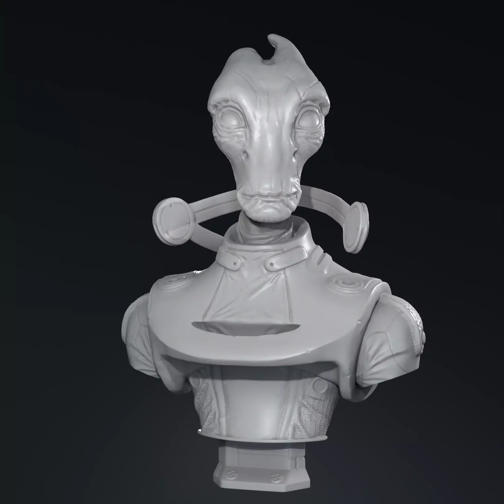 Mordin Solus  Mass Effect Bust 3d printing 3D print model_0