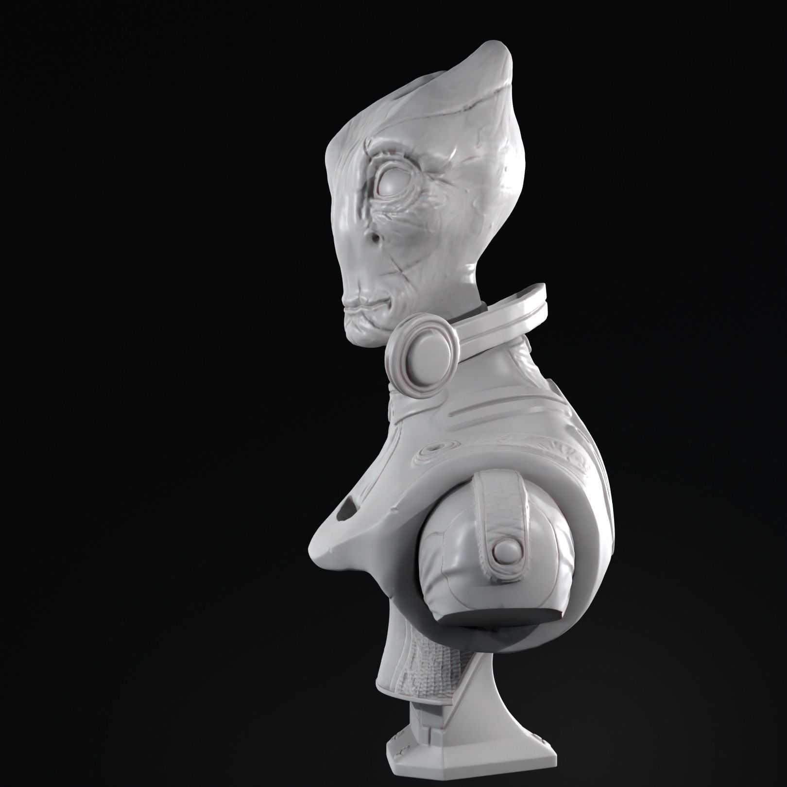 Mordin Solus  Mass Effect Bust 3d printing 3D print model_4