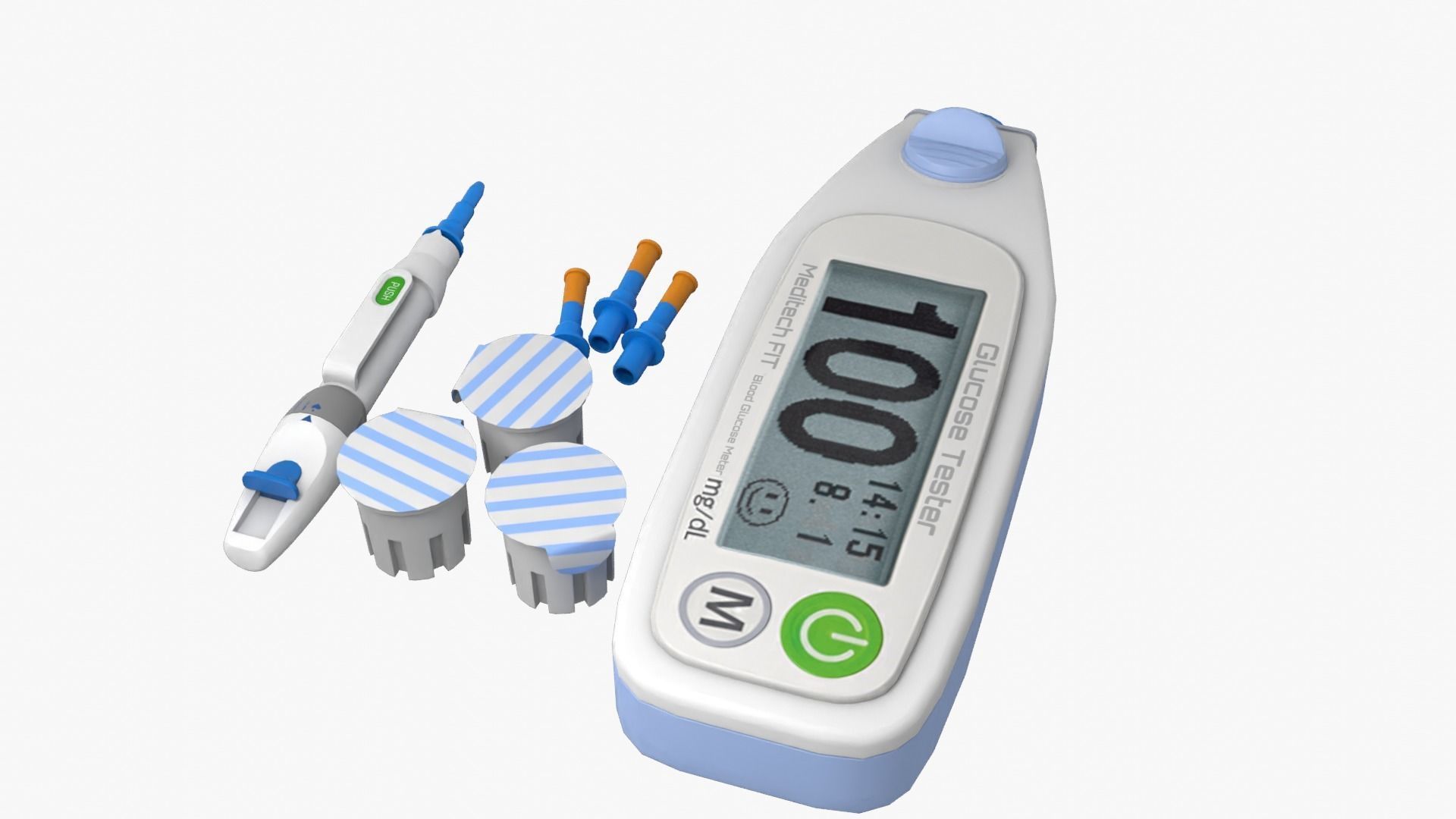Glucose Meter Low-poly 3D model_6