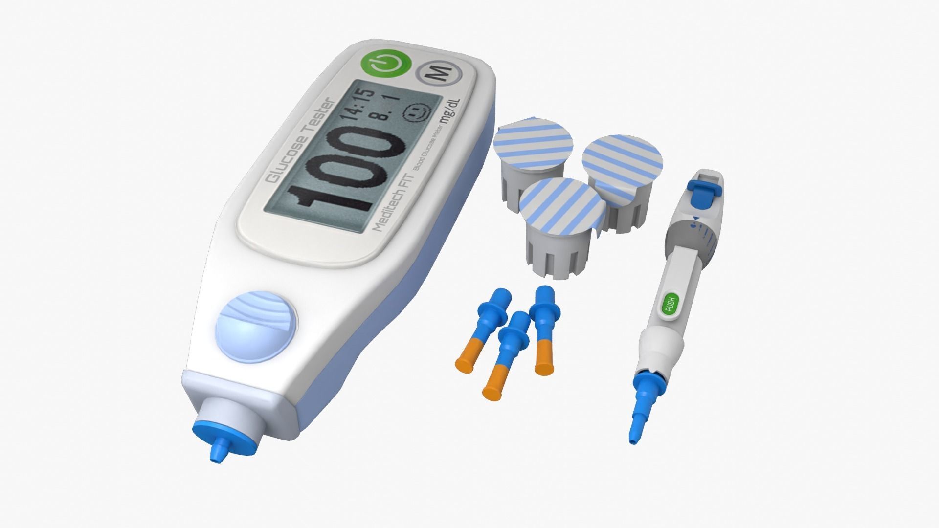 Glucose Meter Low-poly 3D model_12