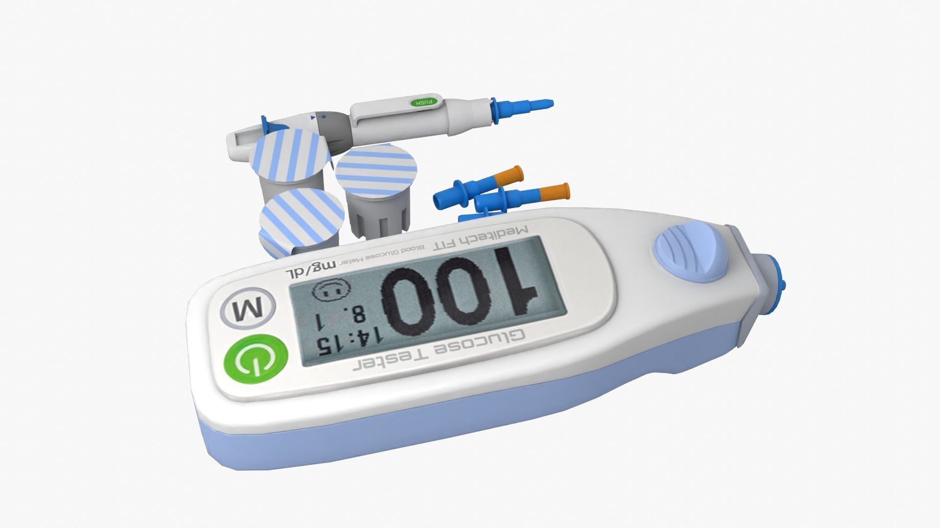Glucose Meter Low-poly 3D model_8