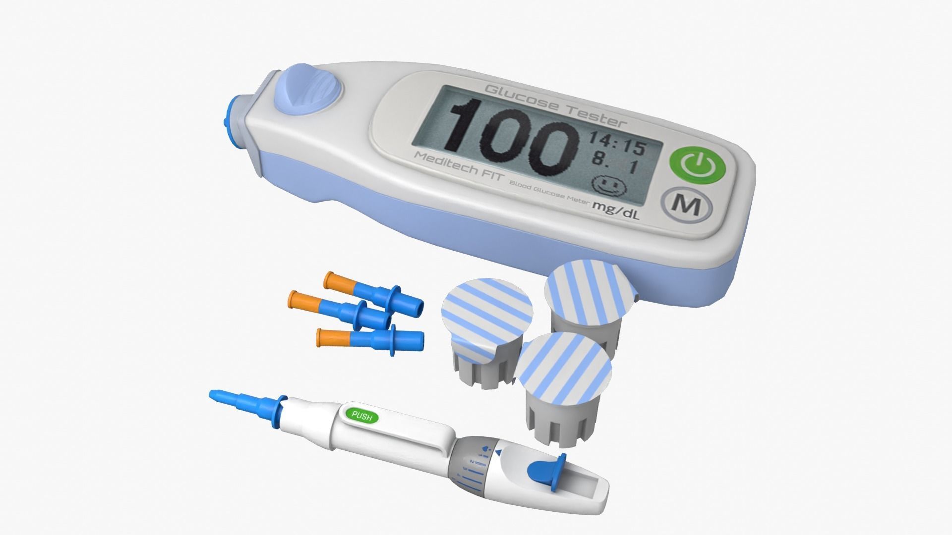 Glucose Meter Low-poly 3D model_3
