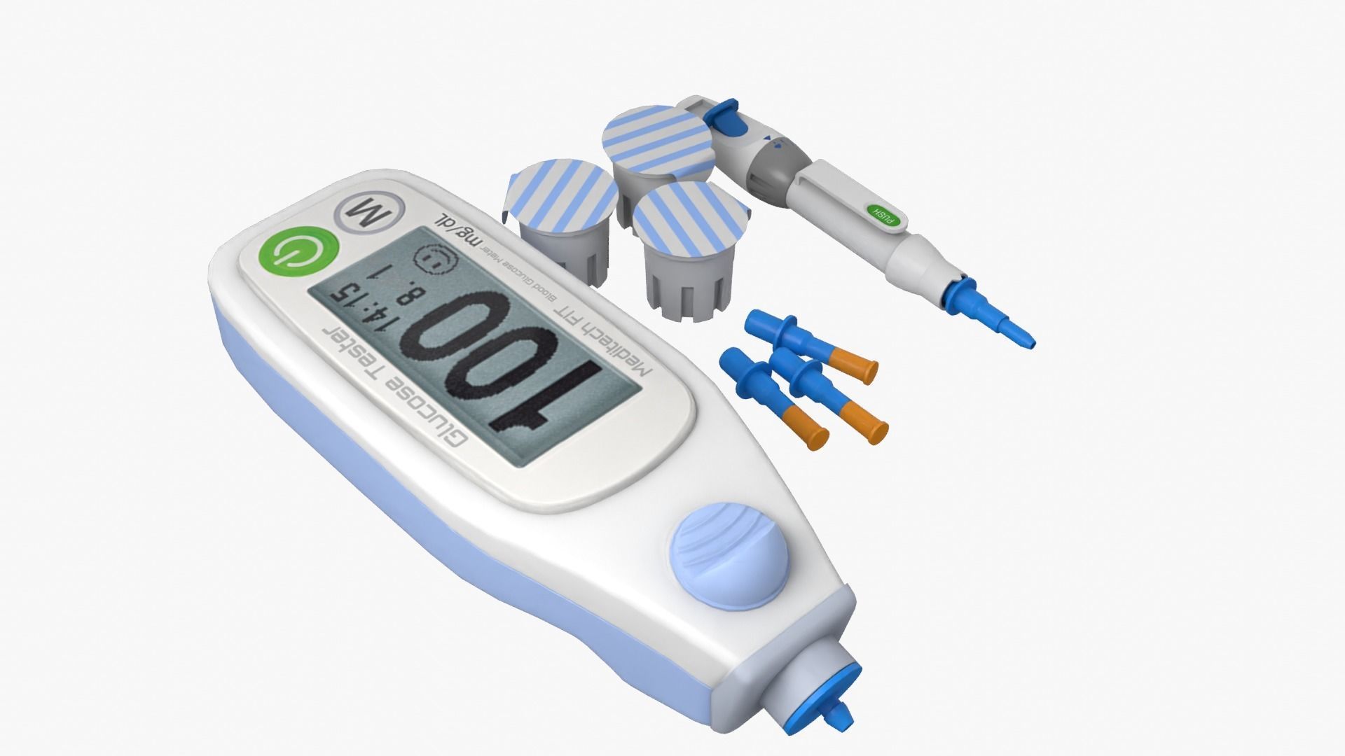 Glucose Meter Low-poly 3D model_10