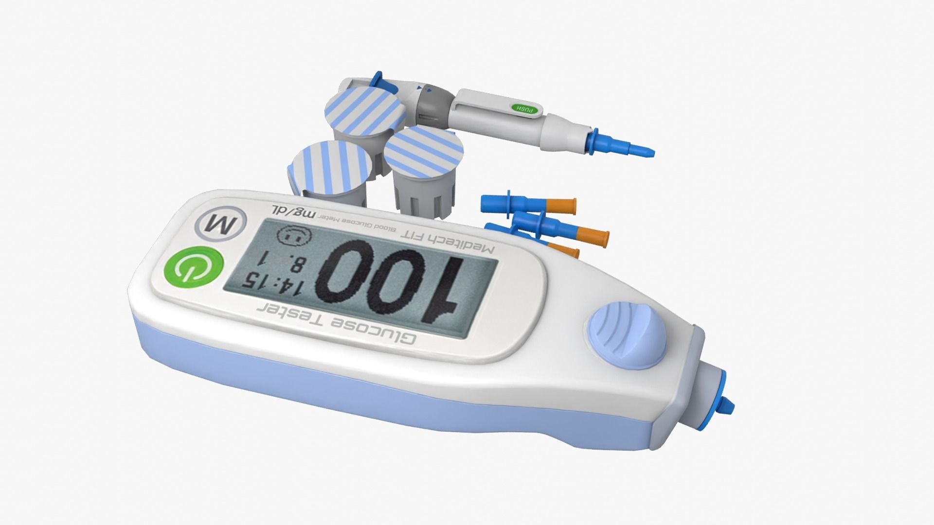 Glucose Meter Low-poly 3D model_9
