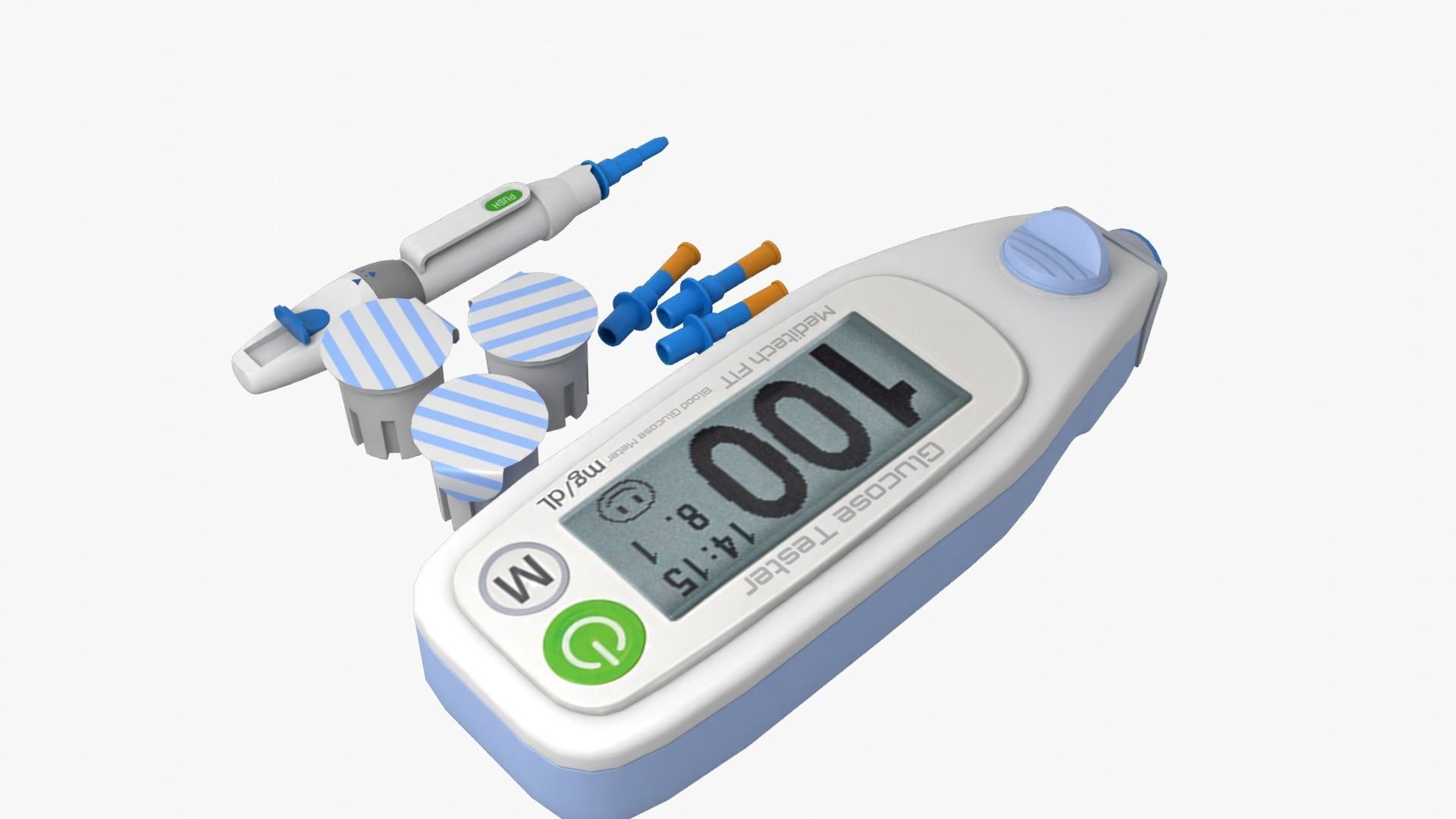 Glucose Meter Low-poly 3D model_7